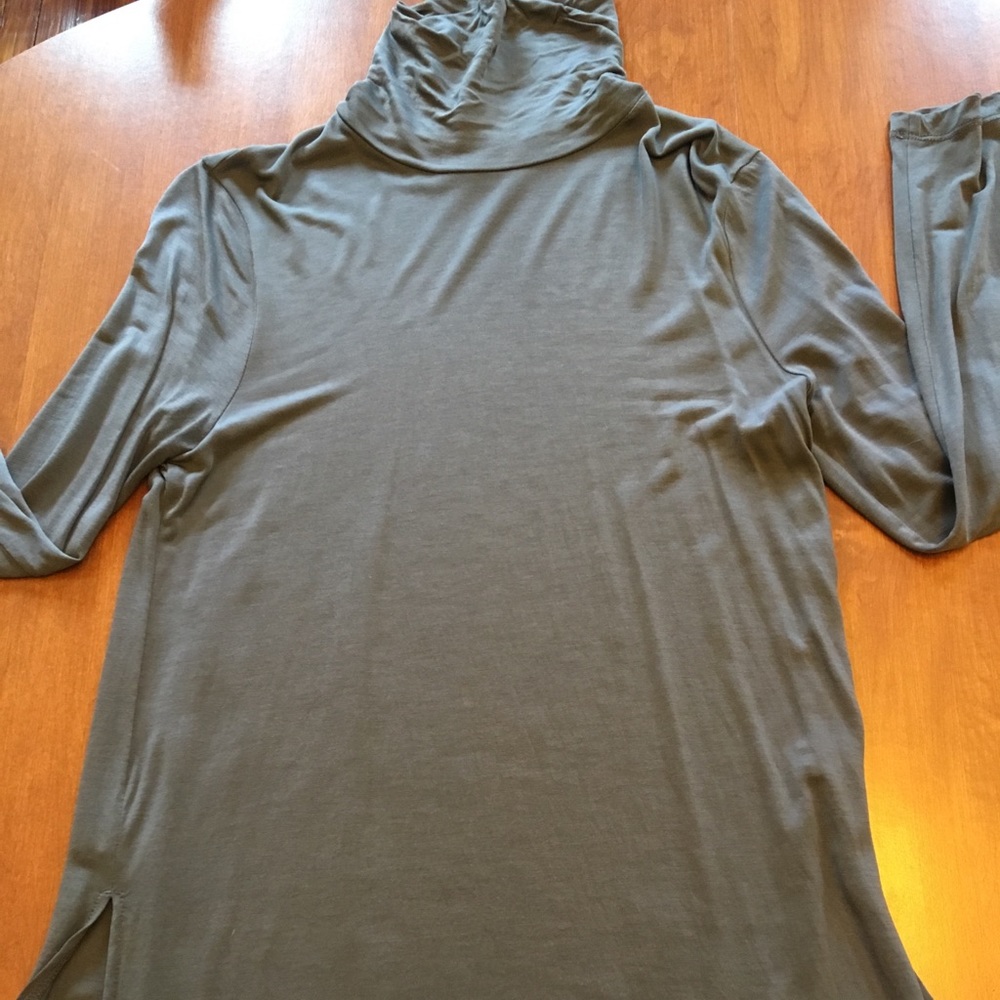 J. Crew slightly sheer gray turtleneck